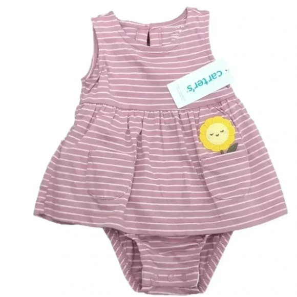 Baby Girl Carter's Striped Sunsuit - Picture 1 of 7